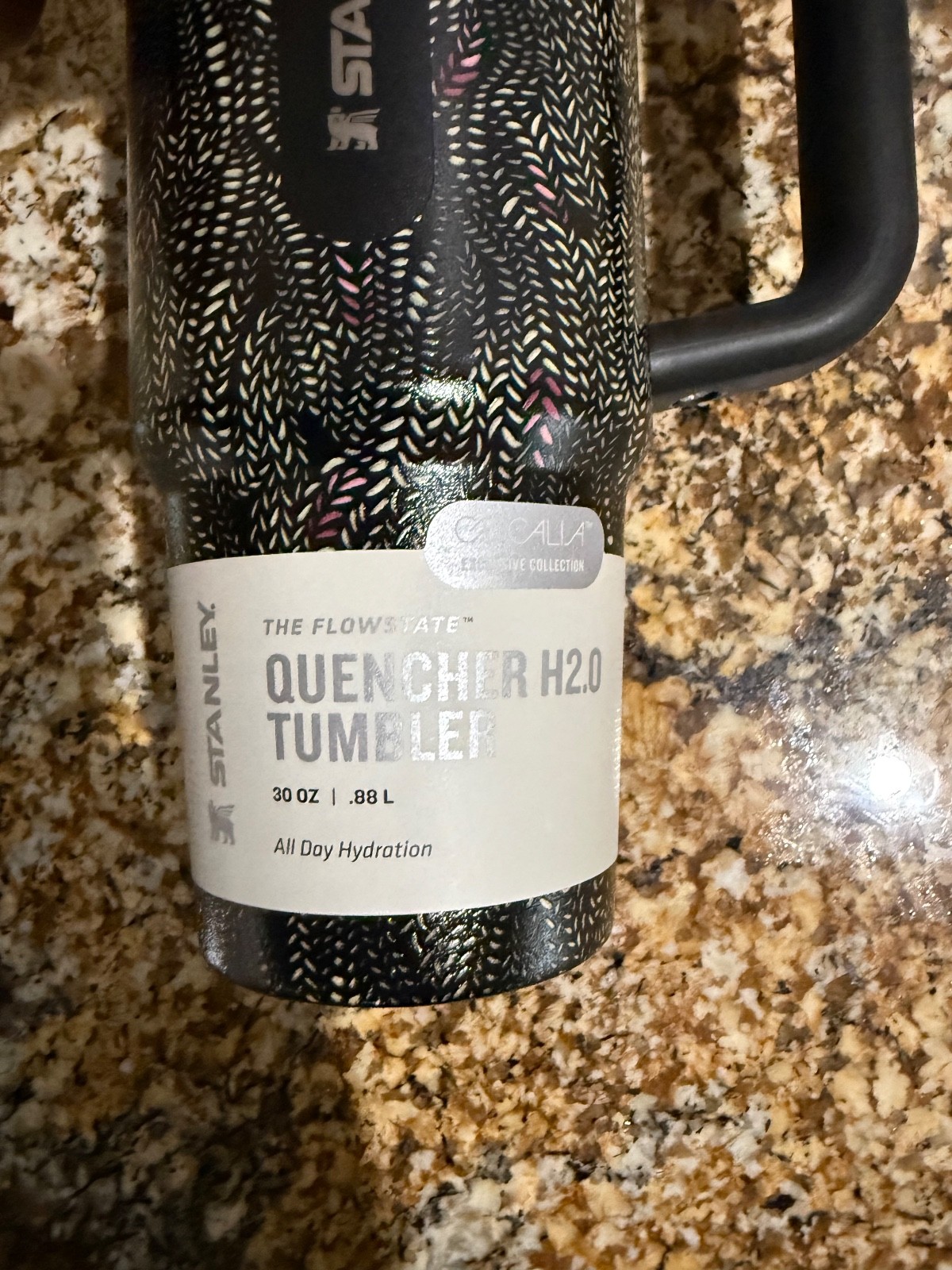 Stanley x Calia 30oz Flowstate Quencher H2.0 Tumbler Black Serpent Brand New