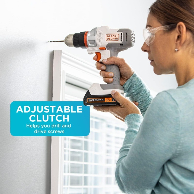 20V MAX Matrix Cordless Drill/Driver Kit, White (BDCDMT120WC1FF)