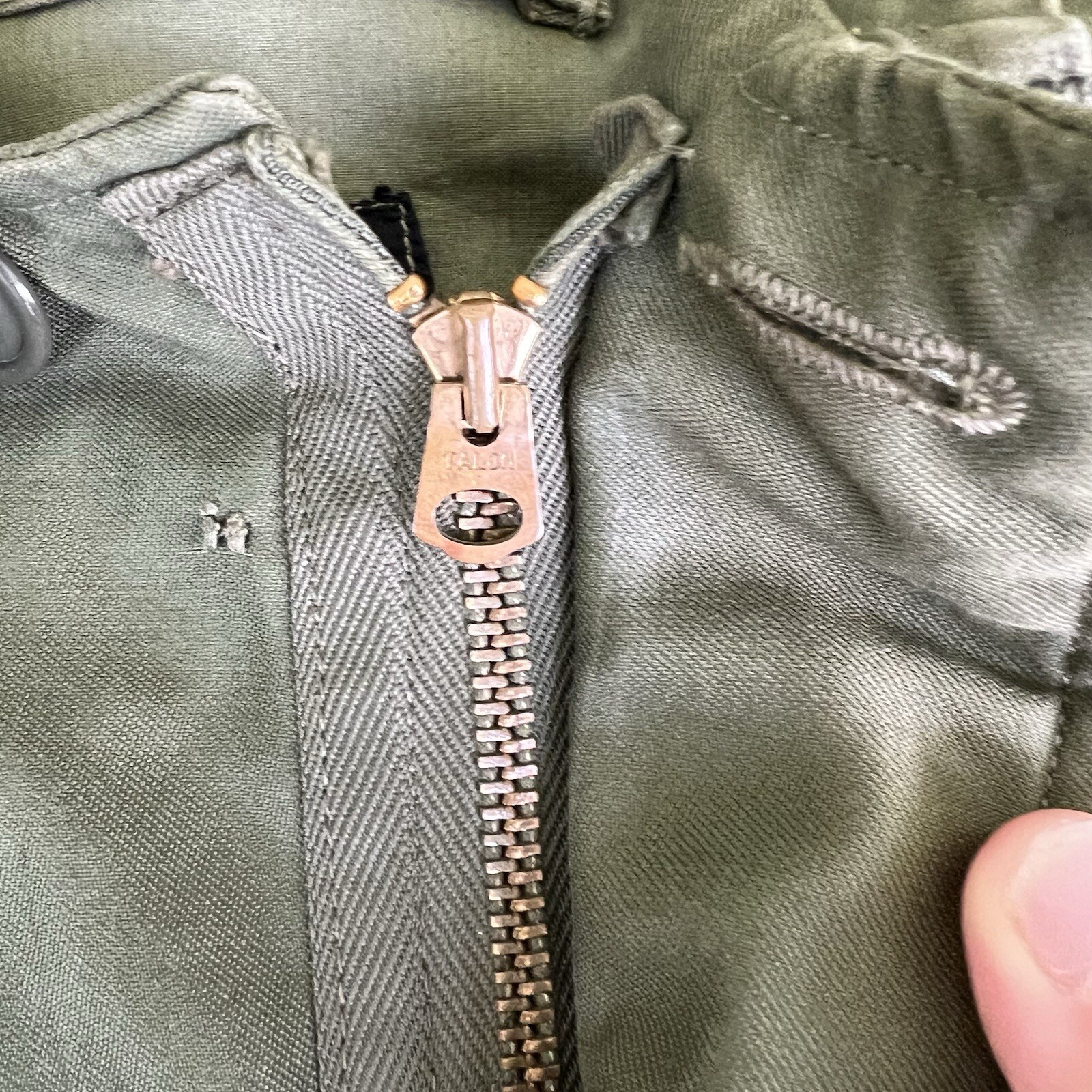 Vintage 50s 60s Korea Vietnam War OG 107 Sateen Jacket Medium Regular Reflective