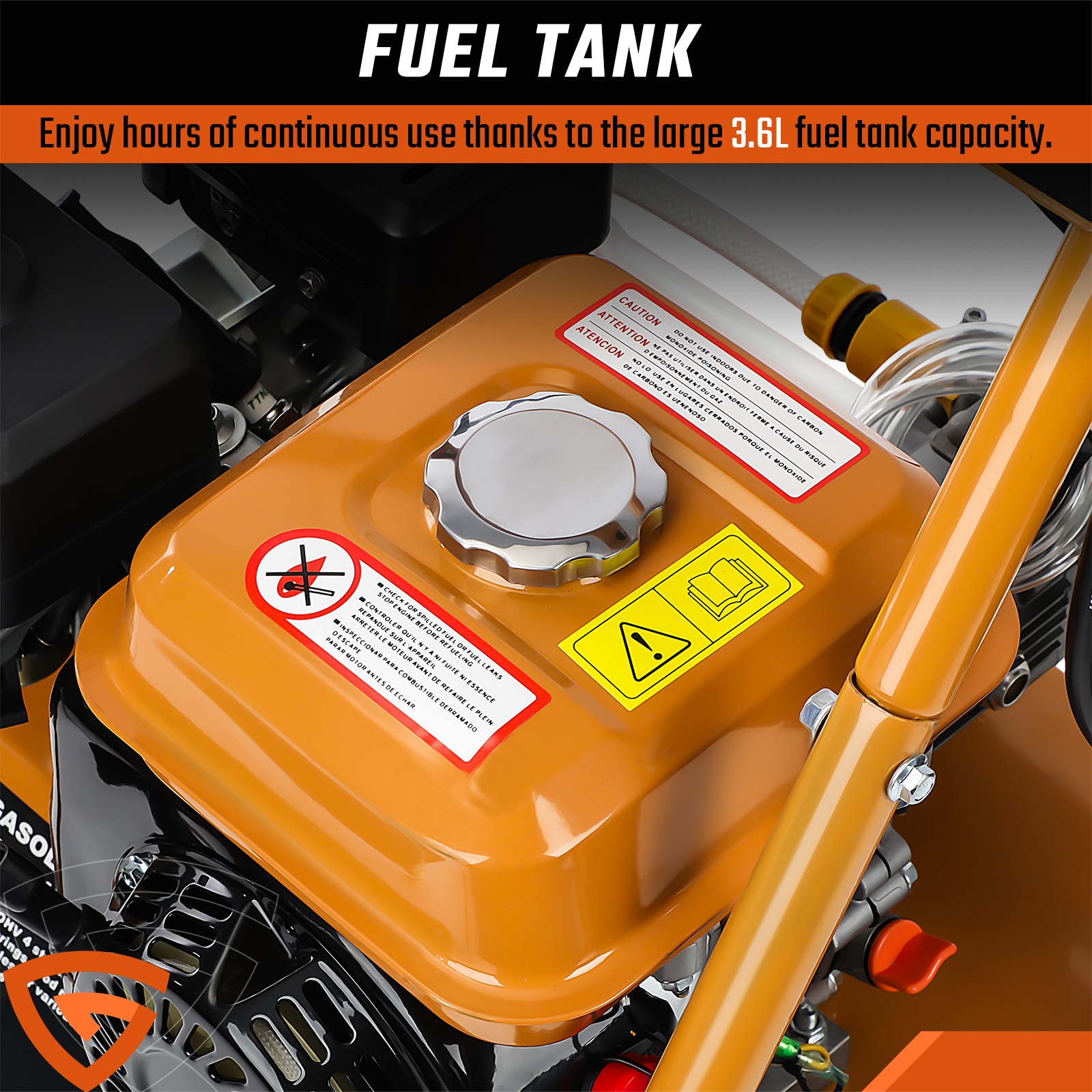 3950 PSI Gas Pressure Washer 5 Nozzles Gas Powered Washer 7HP 2.6 GPM 212cc