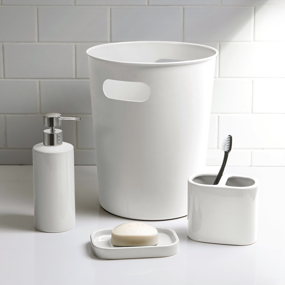 Basic Rich Black Ceramic Toothbrush Holder Practical Storage Adults