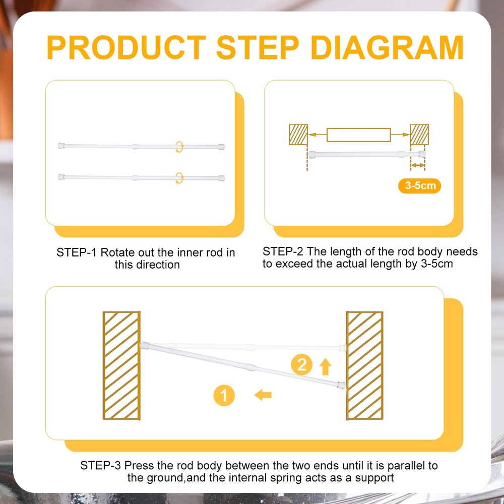 4 Pack Adjustable Window Security Bars Sliding Door Lock