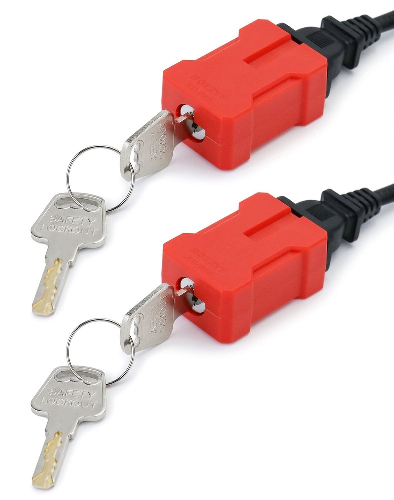 QWORK Electrical Cord Plug Lockout Device for Cord, 2 Pack 2