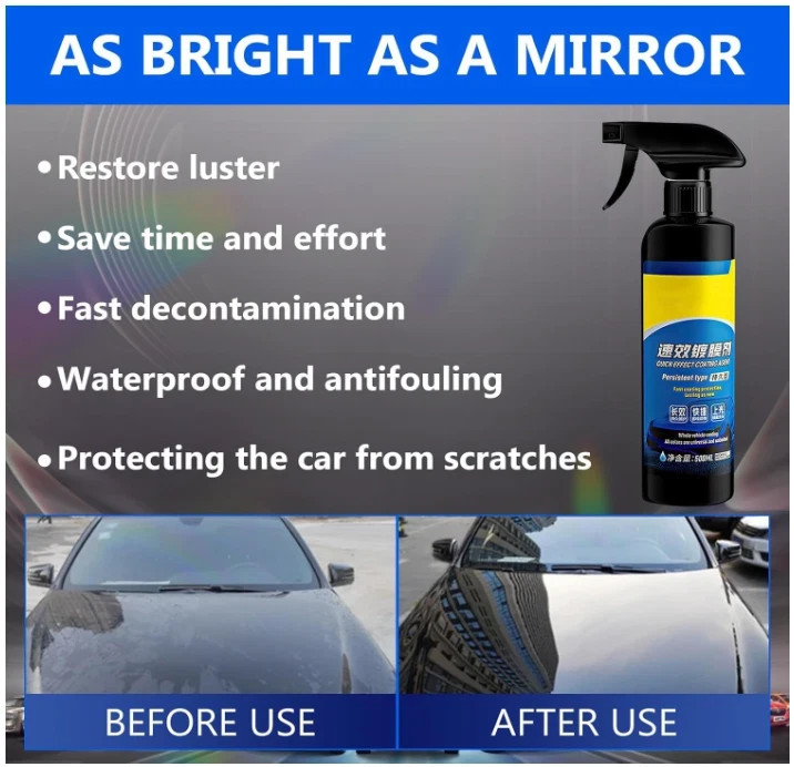 Sopami Car Coating Spray, Quick Effect Coating Agent Quickly Coat Car Wax 500ml