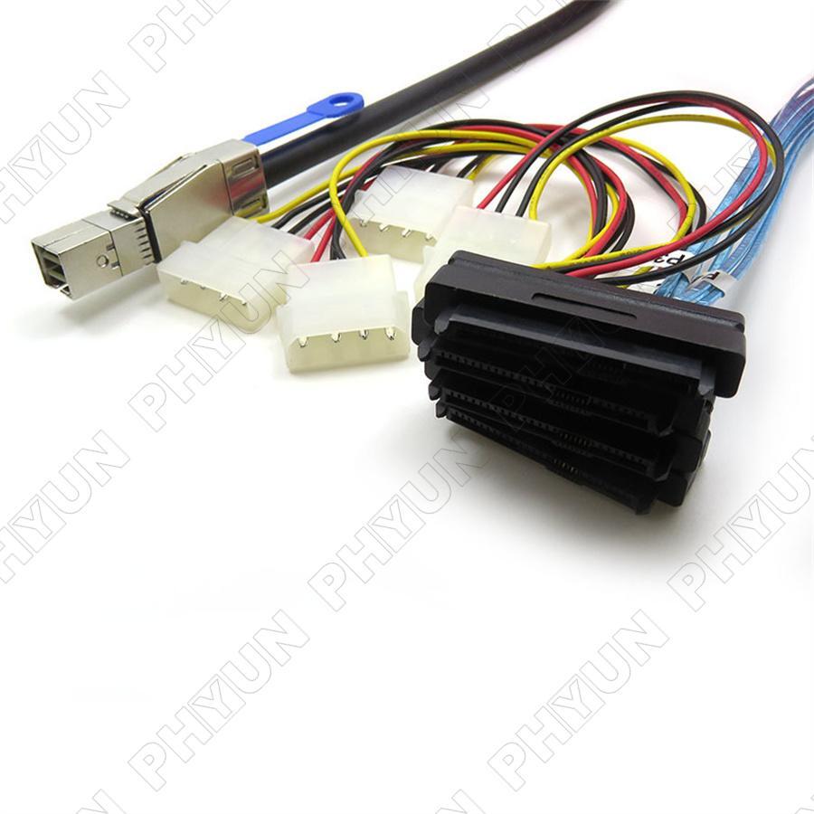 Hard Disk Cable 12Gbps Mini SAS SFF-8644 To SFF-8482 Server Computer Accessories