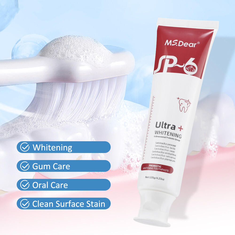 2Pcs Super Probiotic SP-6 Toothpaste, Probiotics Bright White Toothpaste, Sp 6