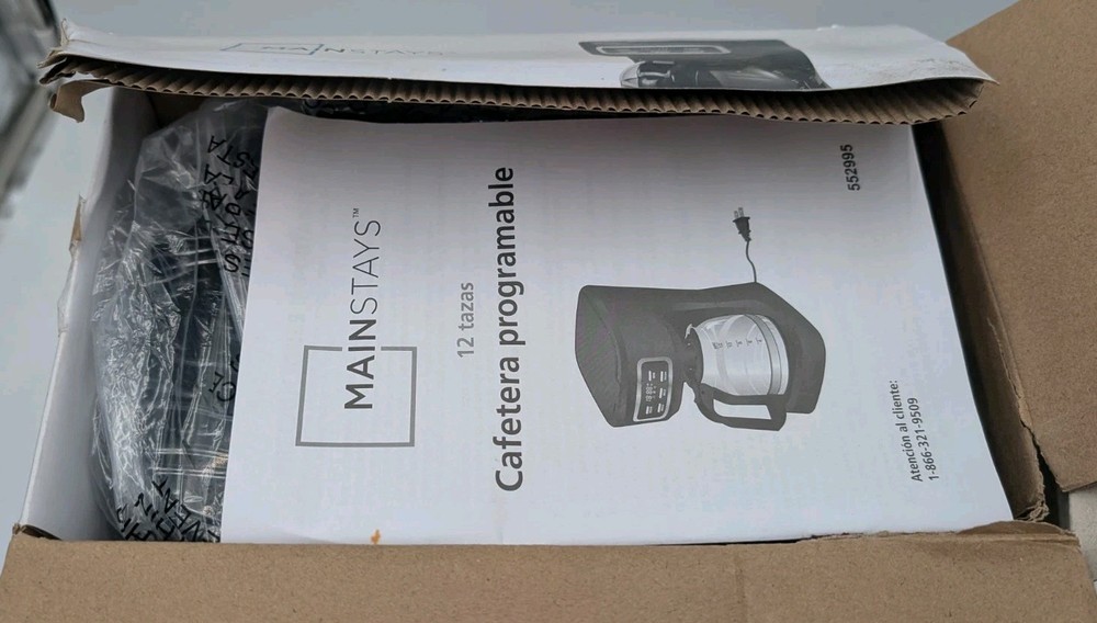 Mainstays 12-Cup Programmable Coffee Maker New in a box