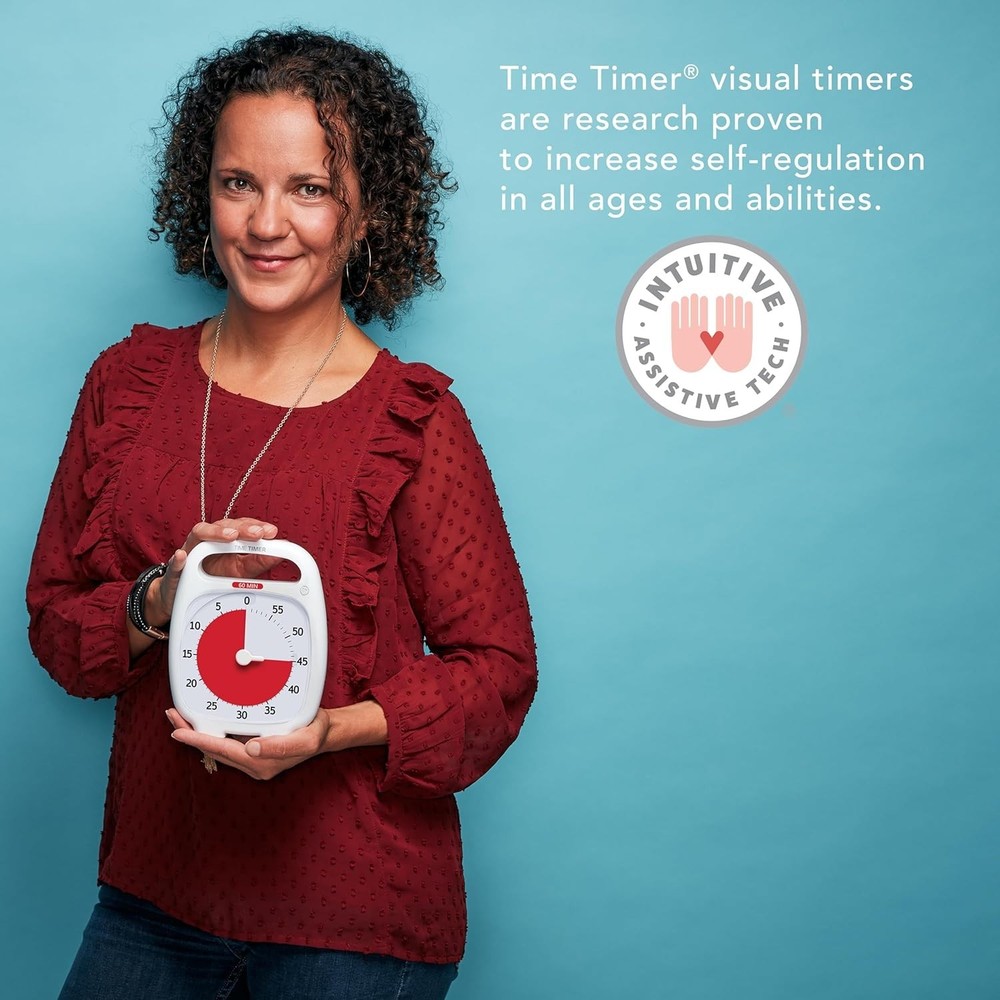 PLUS 60 Minute Desk Visual Timer — Countdown Timer with Portable Handle for C...