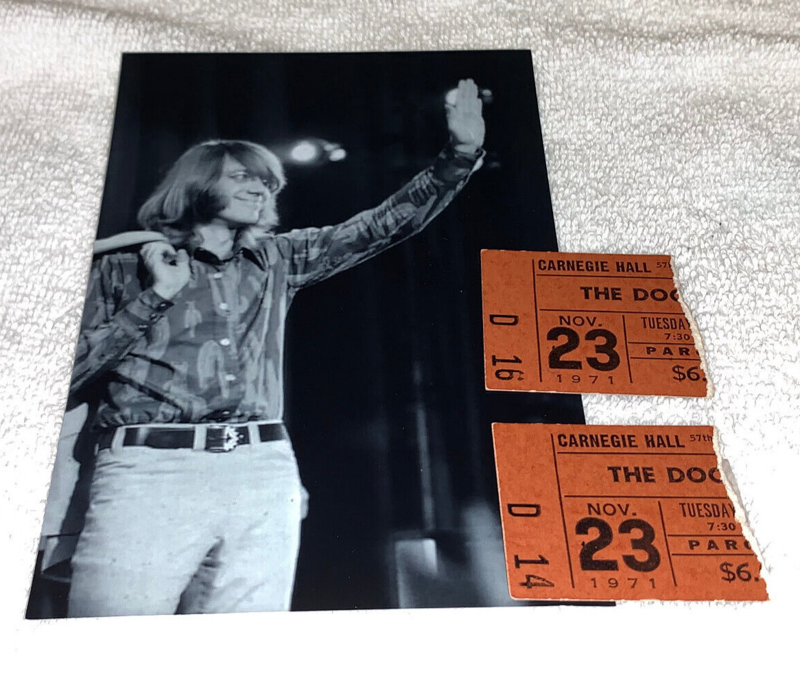 THE DOORS 1971 CONCERT TICKET STUBS CARNEGIE HALL Ray Manzarek Robby Krieger USA