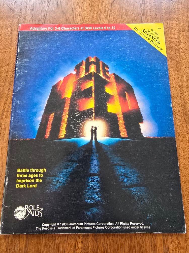 AD&D Module The Keep Role Aids Mayfair Complete Advanced Dungeons & Dragons
