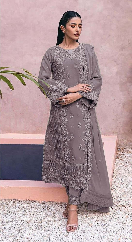 Grey Beautiful Pakistani Suit Material
