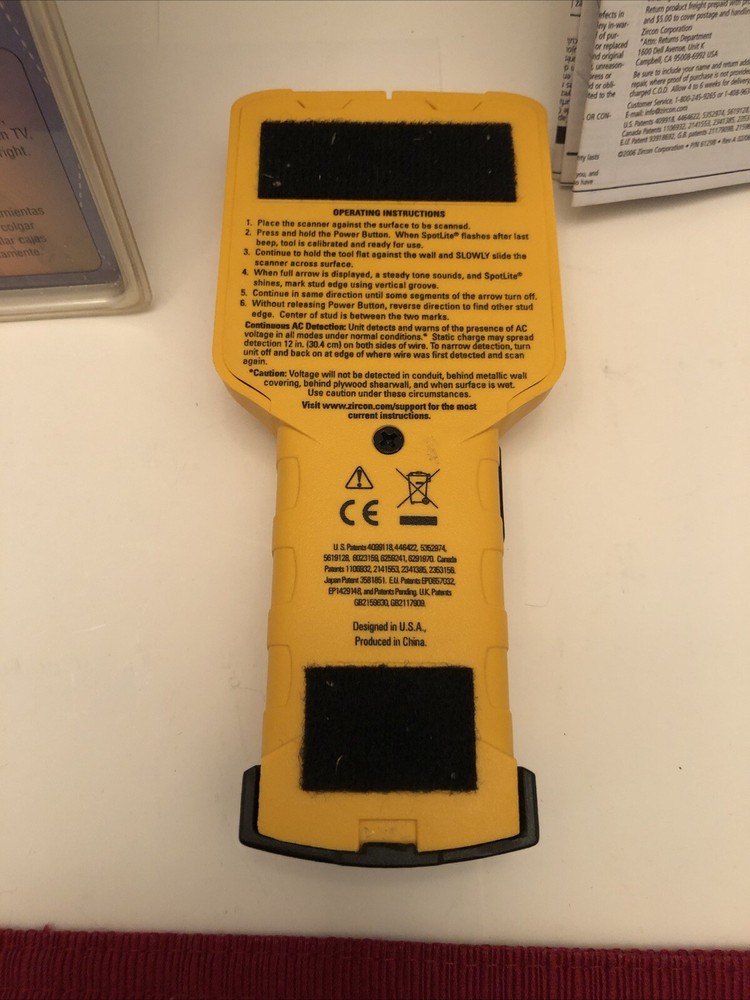 Zircon 61981 Electronic StudSensor Stud Finder Pro LCD w/Wire Warn & Deep Scan