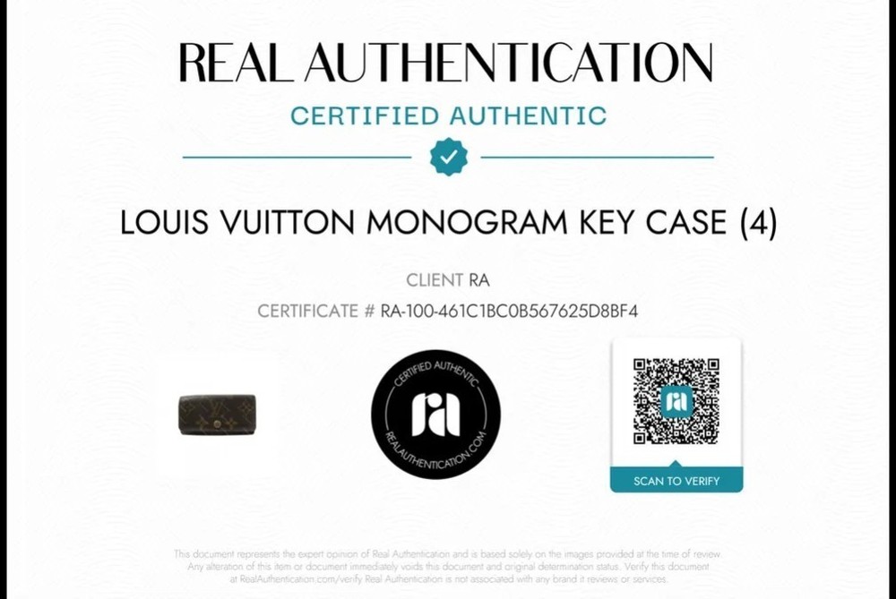 Louis Vuitton Key Case Monogram Multicles 4 Hooks RA0064 Authentic