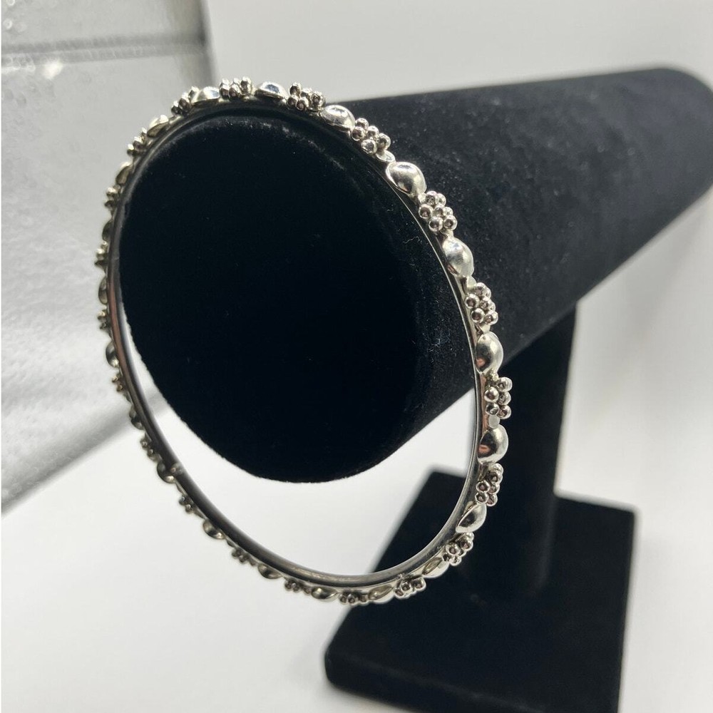 Silver-Tone Circular Design 2 7/8" Bangle!
