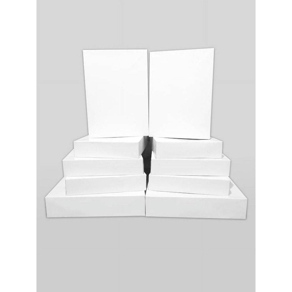 Holiday Time White Gift Boxes (Various Sizes) 10-Count [G3]