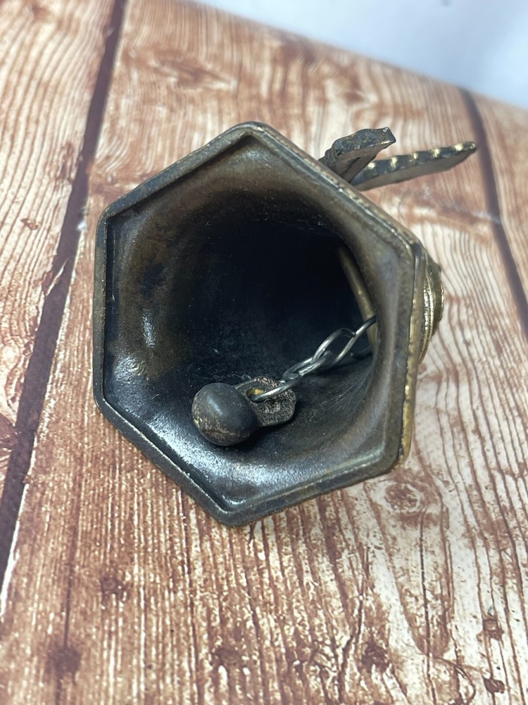 Vintage Solid Brass Dinner Bell Windmill