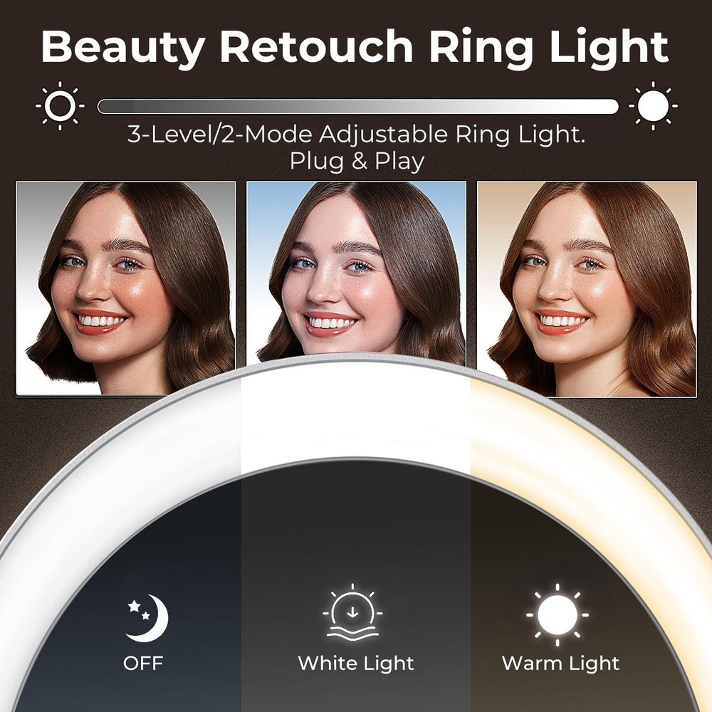 4K Webcam for PC with Microphone Light Privacy Cover, Web Camera for Deskto...