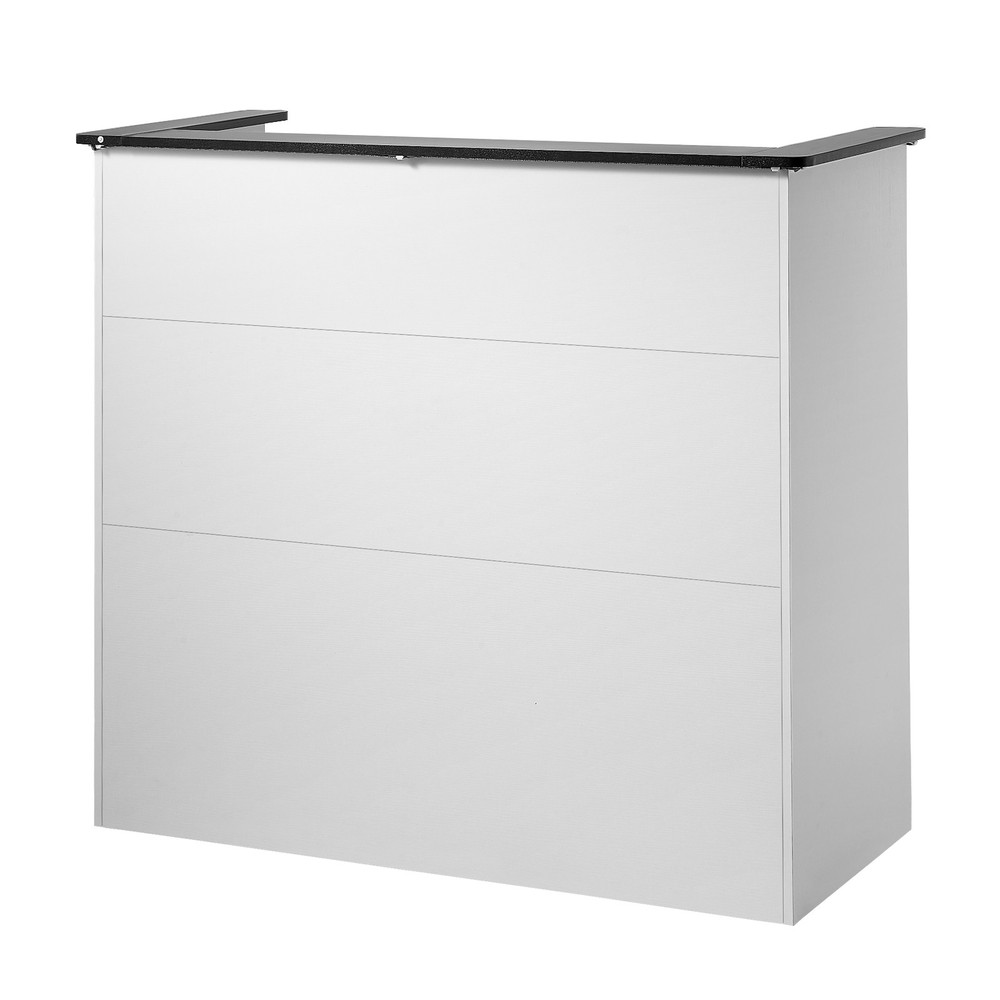 VEVOR Reception Desk 50 inch Rectangular Front Counter Table with LED & Drawers