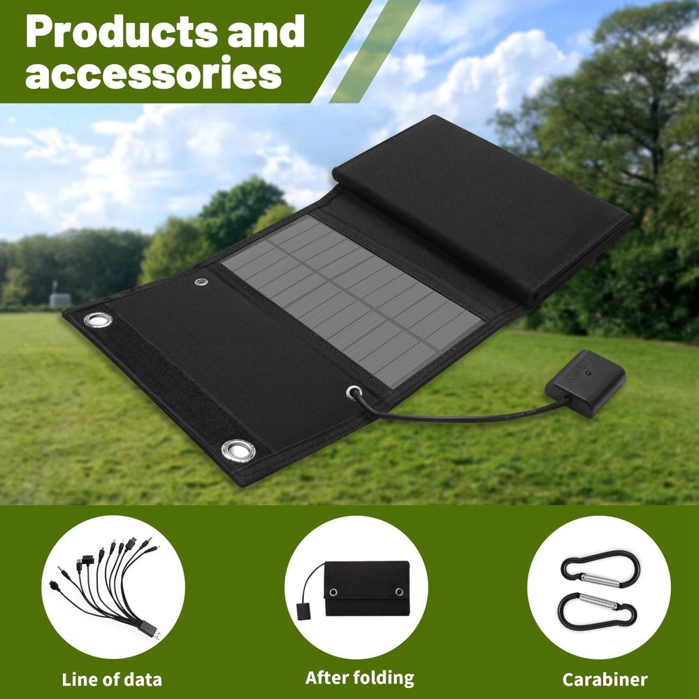12W Foldable USB Solar Panel Solar Cell Portable Folding Solar Panel for9542