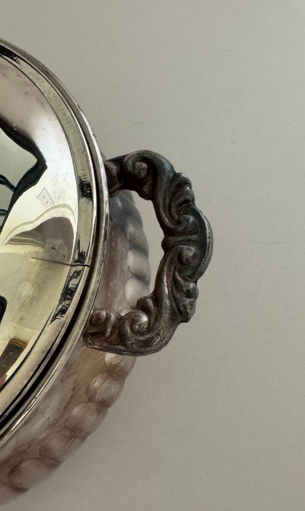 Eales 1779 Silverplate Lidded Sugar Bowl with Handles