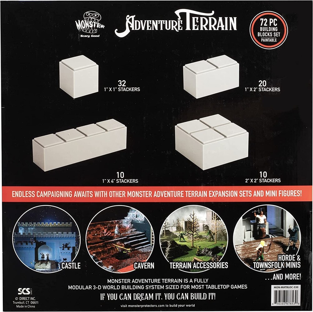 Monster Adventure Terrain 3D Interchangeable Builder System 72pc PAINTABLE