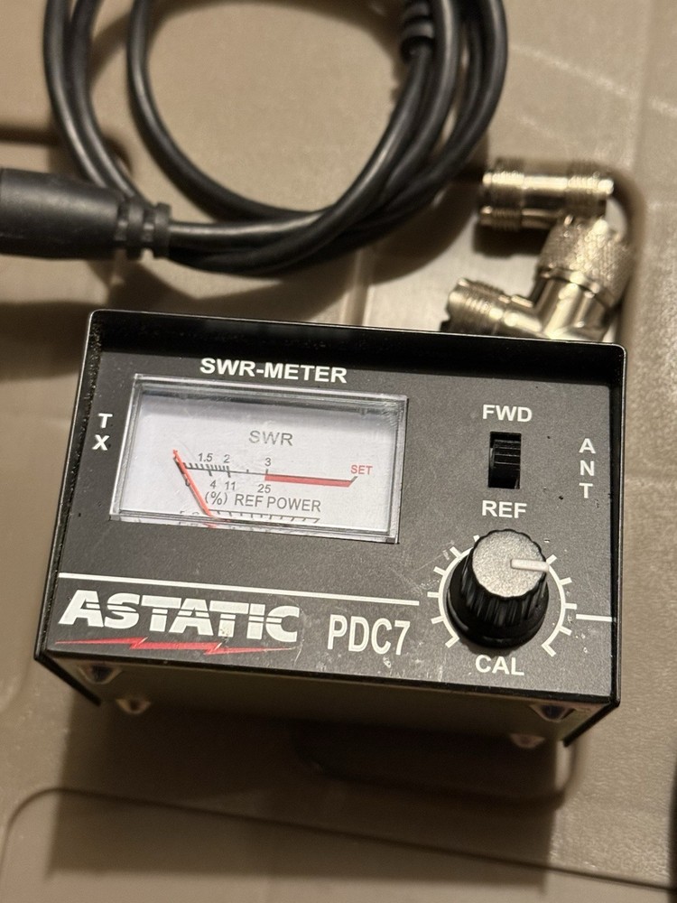 Astatic PDC7 Compact 3 Function SWR Meter An Antenna Cable