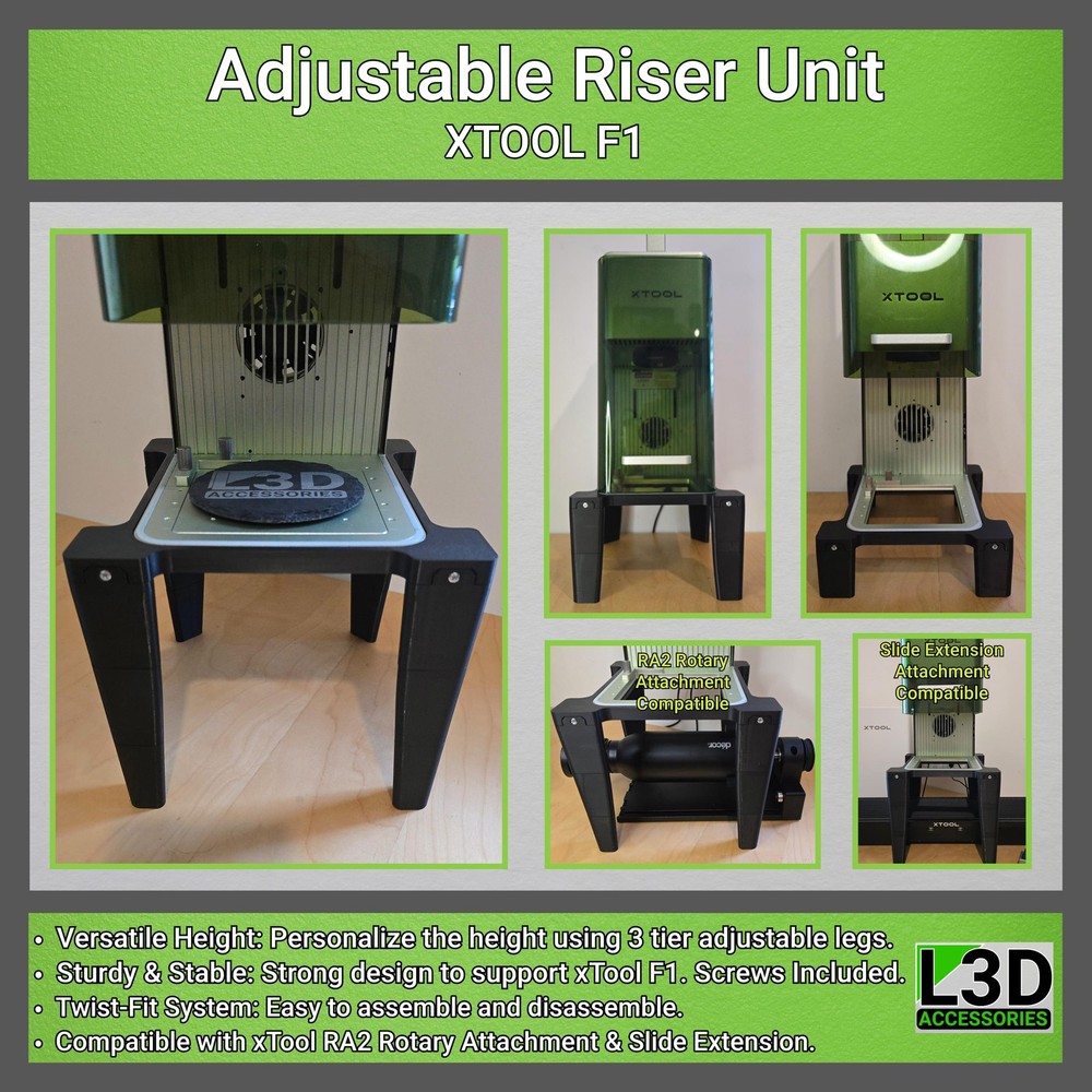 Adjustable Riser Stand for xTool F1 & F1 Lite | Modular Height