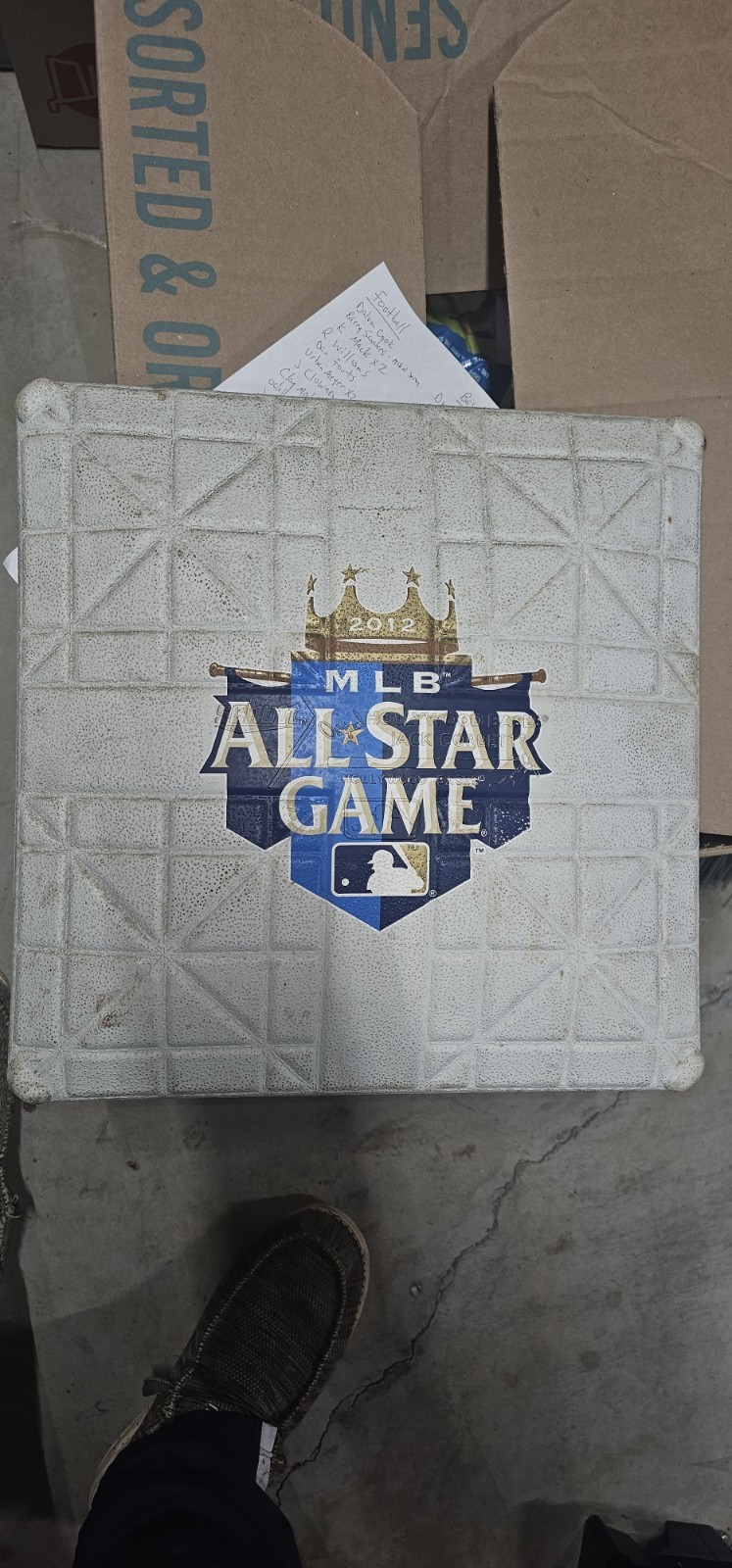 2012 MLB ALL STAR GAME GAME USED BASE VERY RARE