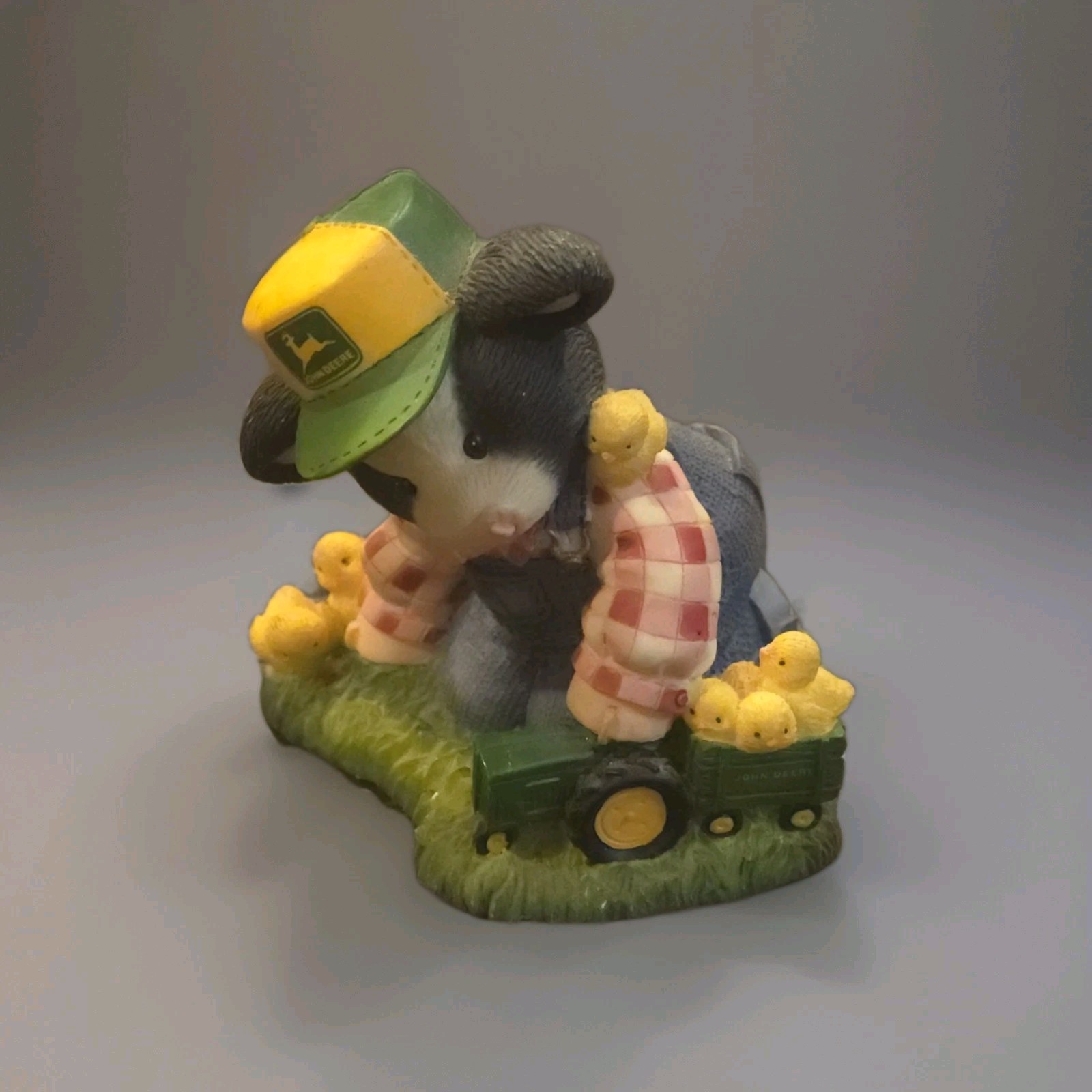 John Deere Set of 4 Resin Cow Figurines Farm Scene Collectibles Enesco Display