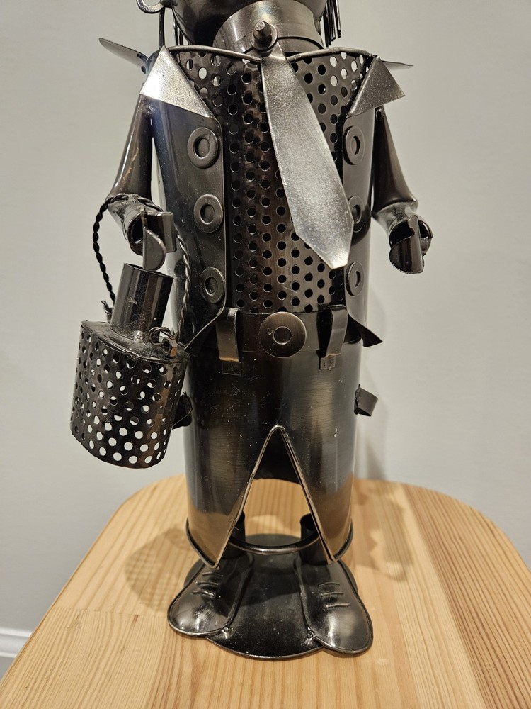 Metal Man Wine Bottle Holder