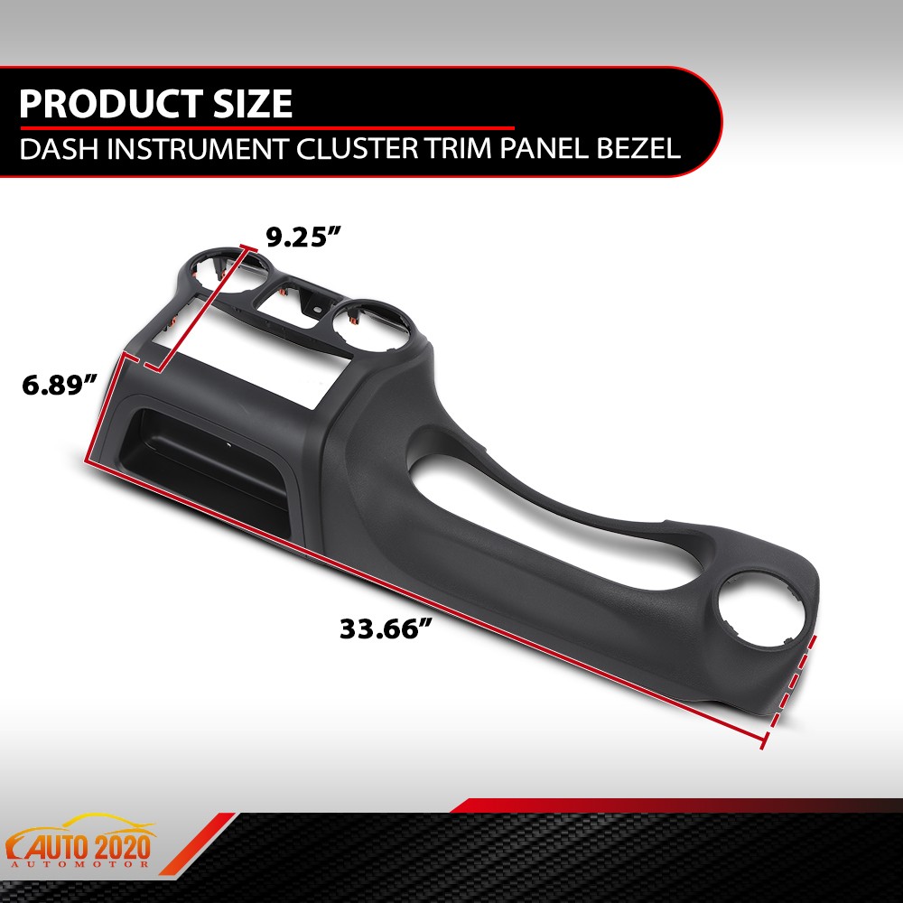 DASH INSTRUMENT CLUSTER TRIM PANEL BEZEL BLACK FIT FOR JEEP WRANGLER 2011-2014
