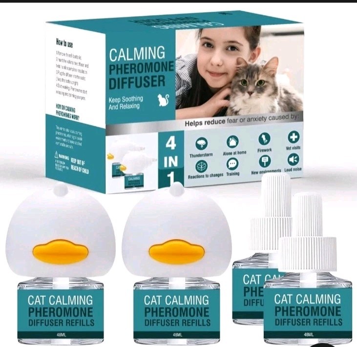 Cat Calming Diffuser 4 in 1 Multicat Calming Pheromones Diffusers Relief Stress