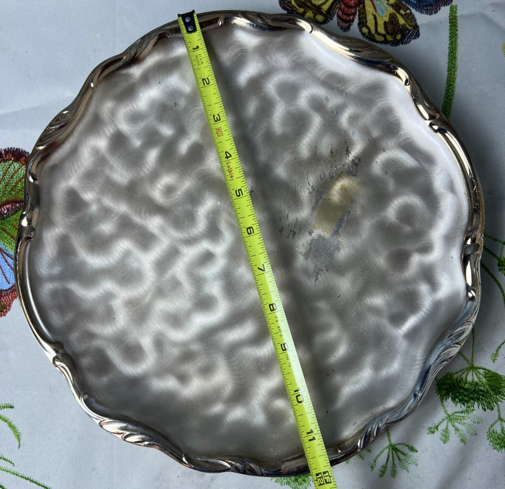 WMF IKORA Germany Silver Plated 12" Serving Dish Tray Platter Ruffled Edge FFRA