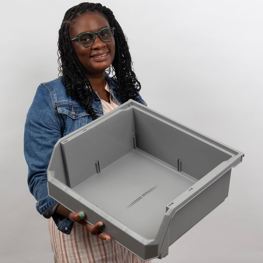 ReadySpace Extra Large Plastic Storage Bins, Stackable Organizer Containers f...