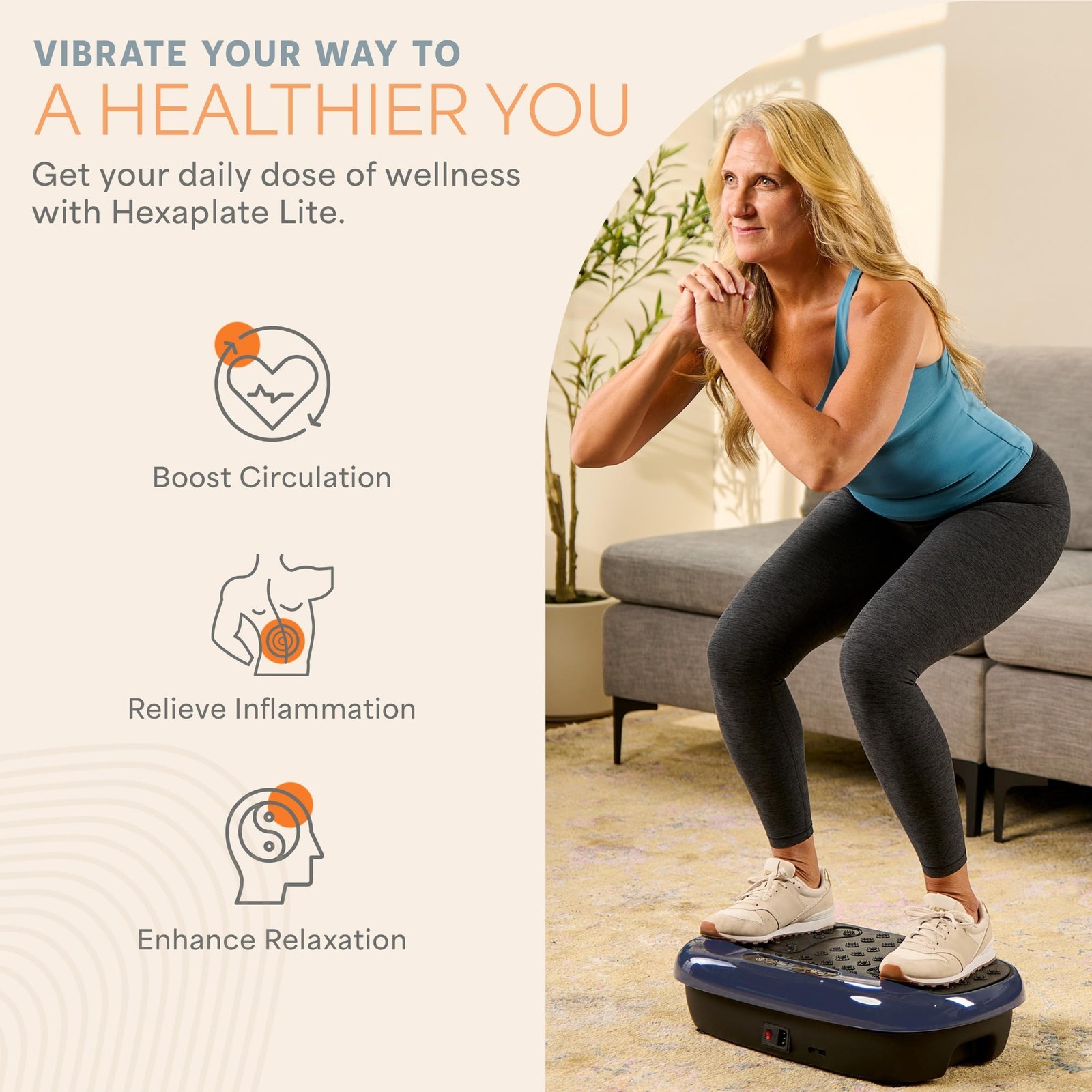 Lifepro Vibration Plate Exercise Machine with Magnetic Acupoints - Full Body Vib