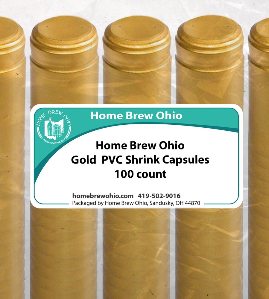 Gold PVC Capsules - 100 ct.