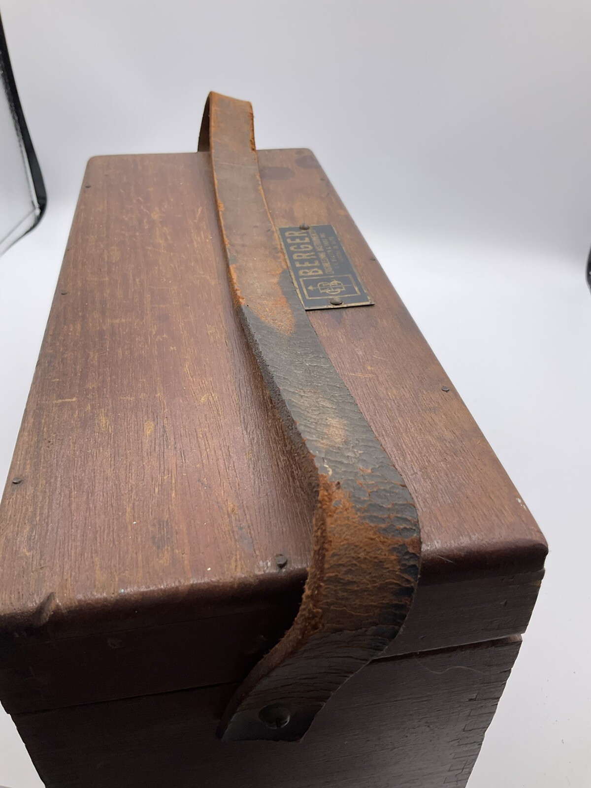 Vintage Berger Engineering Instruments Surveying Transit & Wood Box