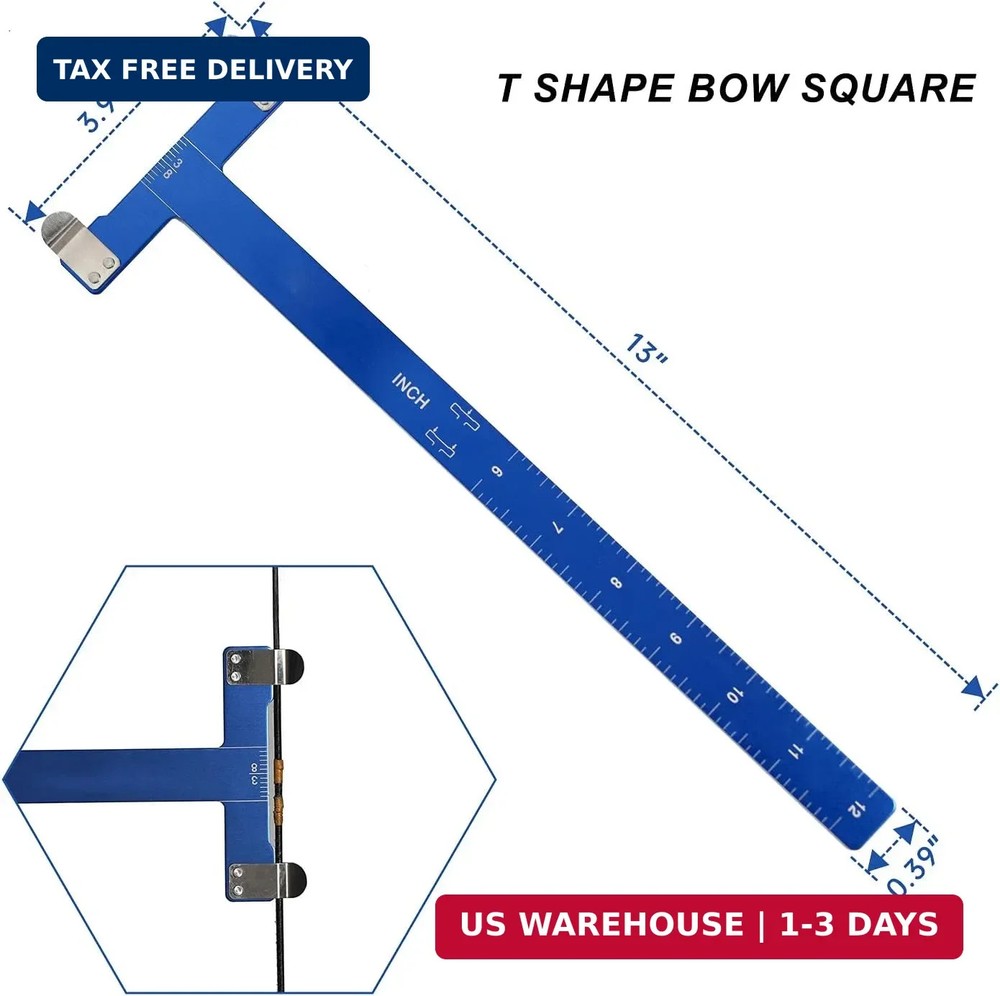 Archery Bow String Points Nock Pliers Set T Shape Arrow Bow Square Ruler Nocking