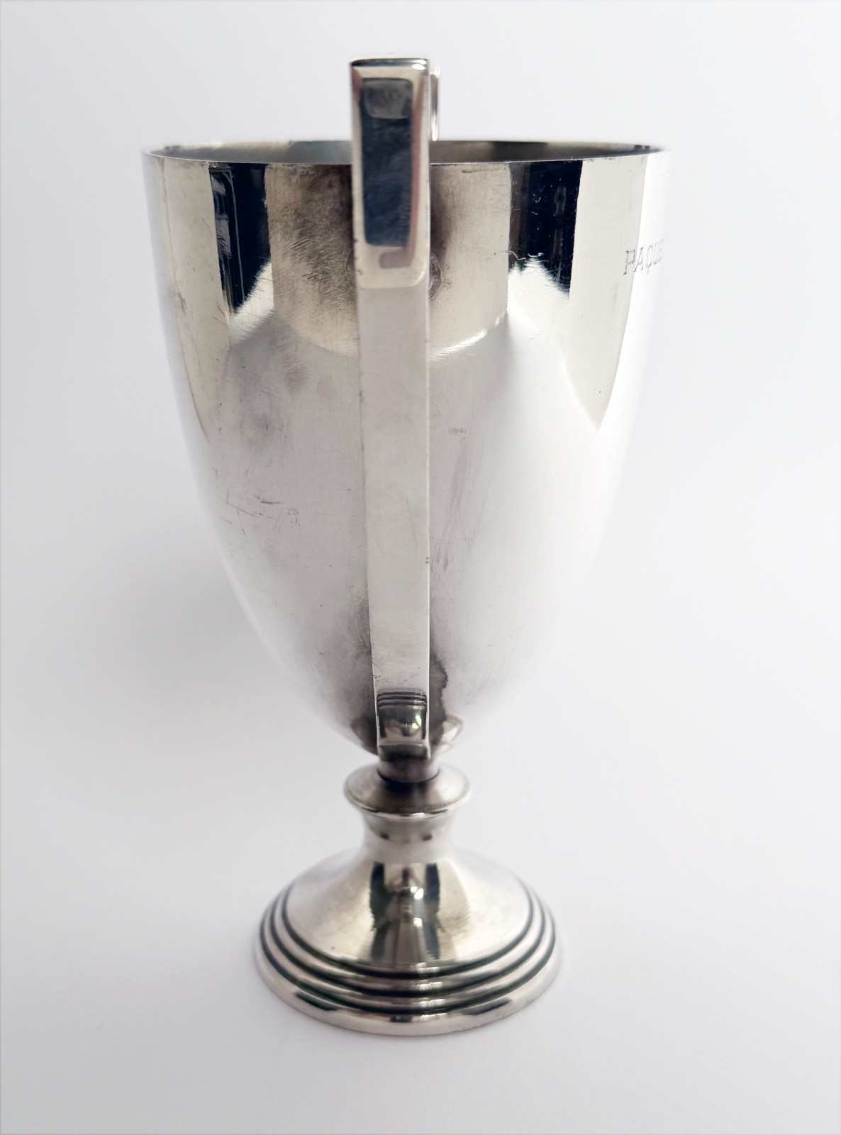 Paquebot Liberte ocean liner silver cup Orfevrerie Wiskemann 8 gram silverplate