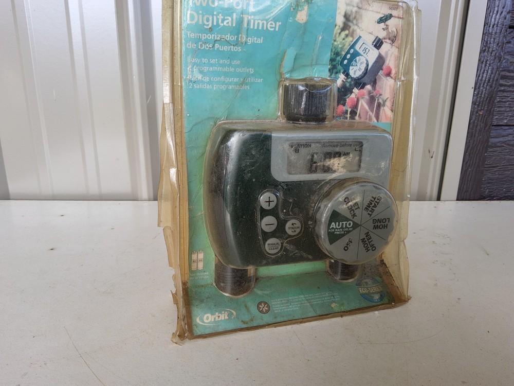 Orbit 56503 2 Outlet Programmable Hose Faucet Timer - Green