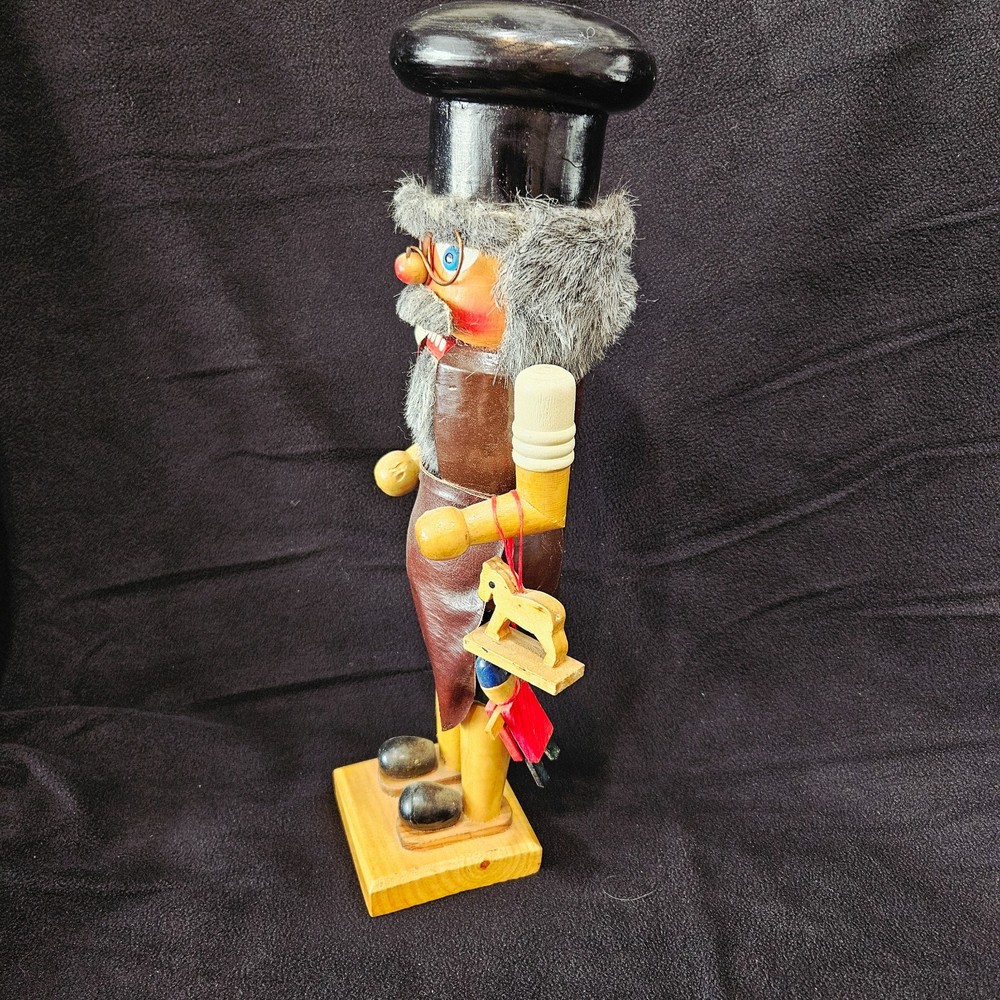 Santa's Workshop 14" Toy Maker with Apron Nutcracker with Toys