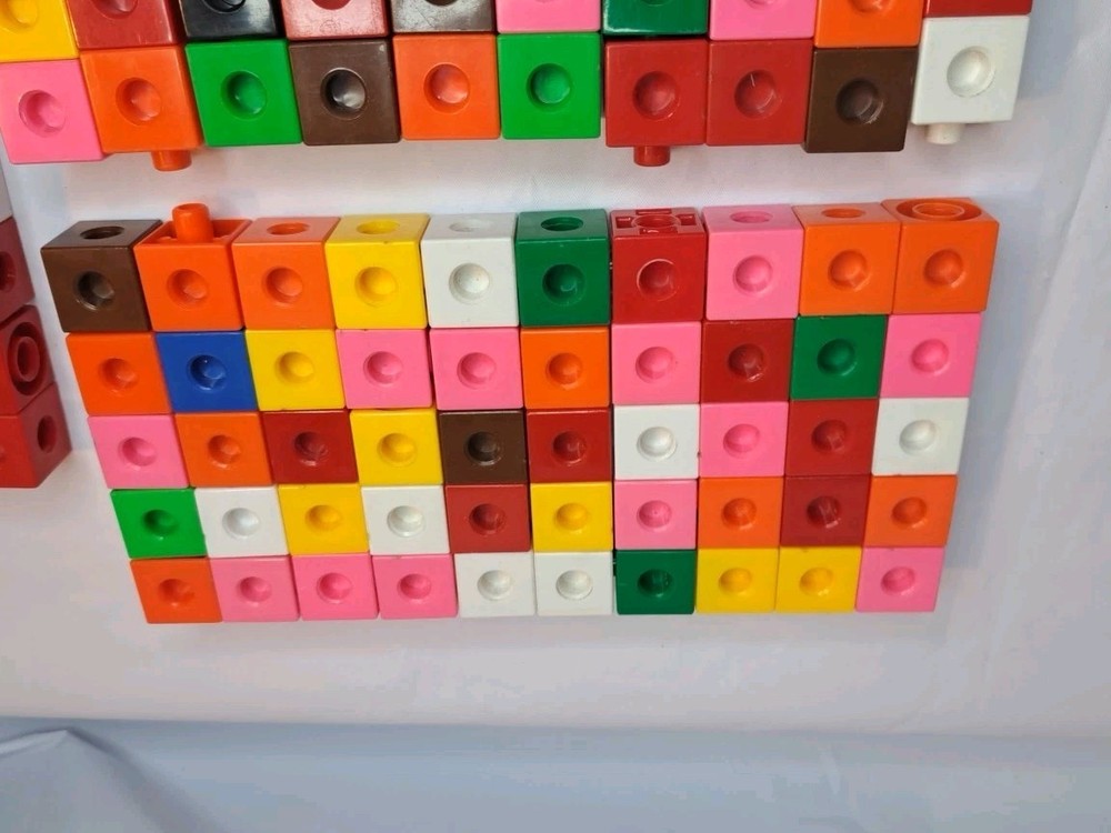 Math Snap Cubes Set 140 Unifix Linking Building Blocks Manipulation Multi-Color
