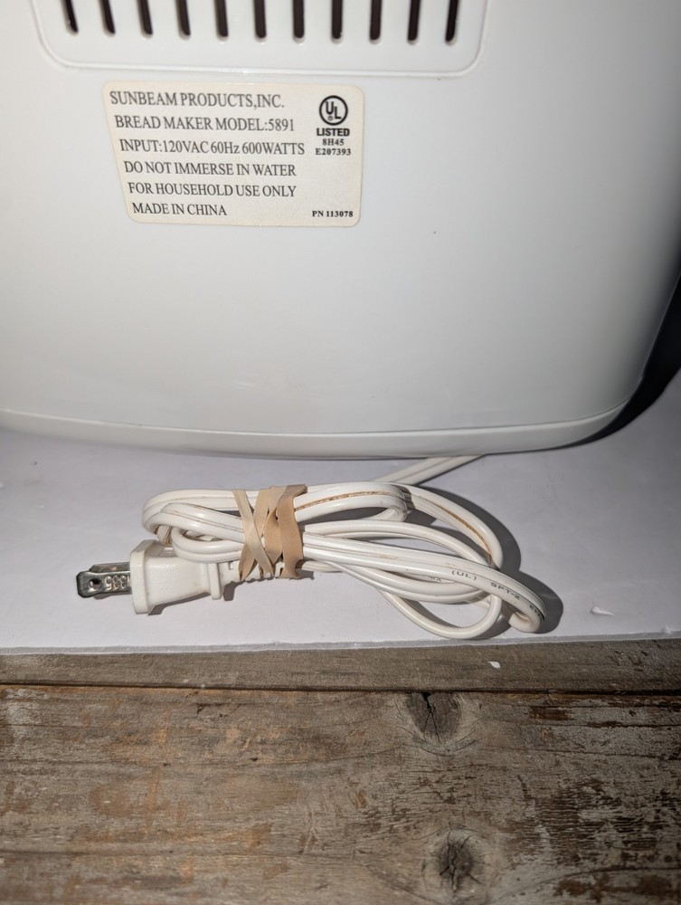 SUNBEAM Programmable Bread Maker Machine Model 5891 Tested Kitchenware