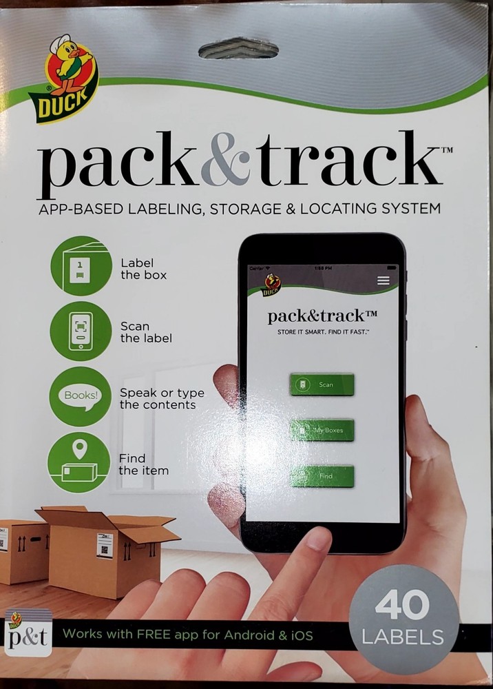 Duck Pack And Track Program App-Based Labeling, Storage, & Locating System New