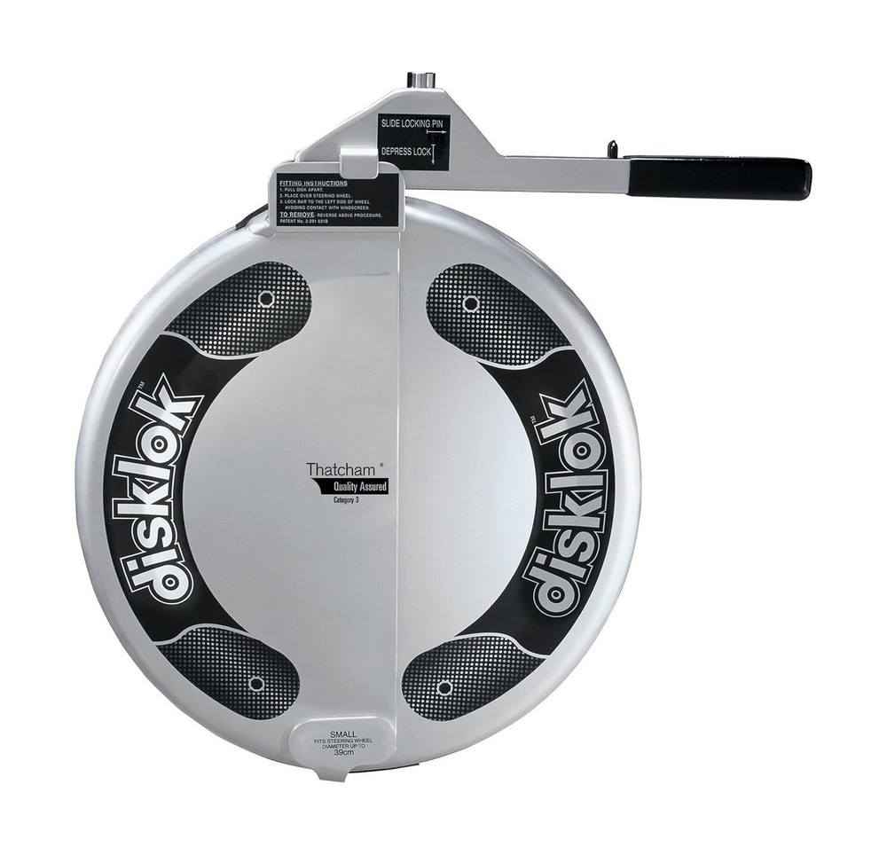 Disklok Security Device - Steering Wheel Lock - Full Cover - Silver - Thatcha...