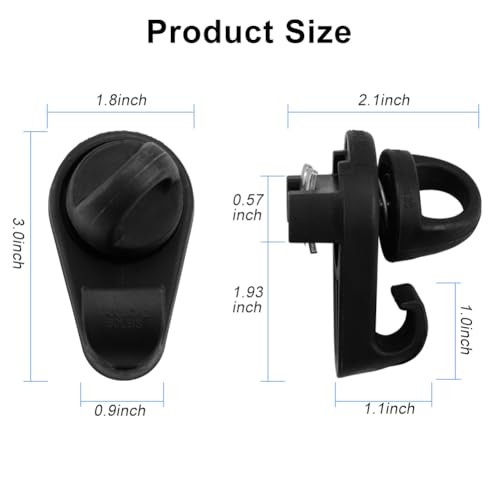 Bed Rail Tie Down with Hooks 4 Pack Mini Bed Rail Cleats Compatible with