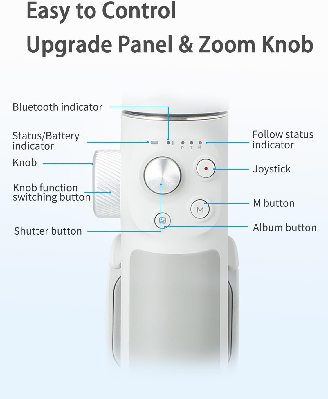 FeiyuTech VB4, 3-Axis Smartphone Gimbal Stabilizer,8.4’’Built-in Extendable Pole
