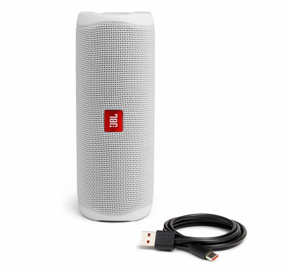 JBL Flip 5 White Portable Bluetooth Speaker