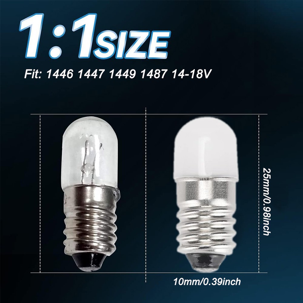 10 Pack Warm White 18v LED Bulbs Lights For Gilbert ERECTOR Sets