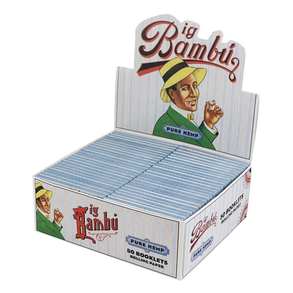 50 Booklets Display - Bambu Pure Hemp Regular Rolling Papers